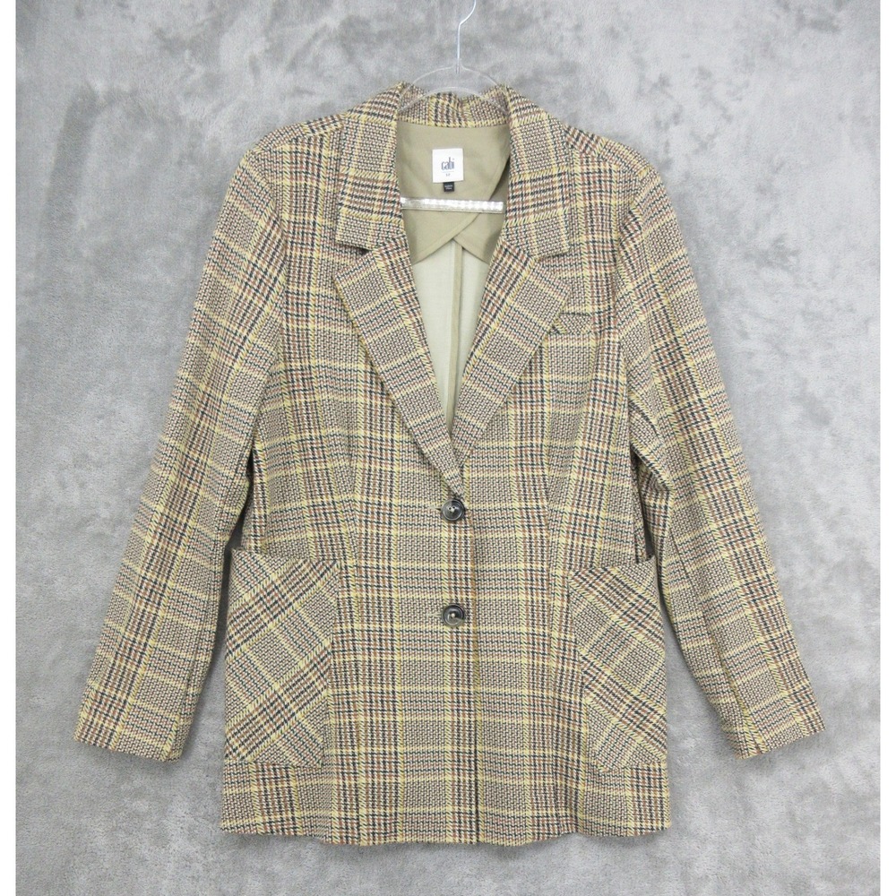 Cabi Jacket Womens Size 12 Plaid Blazer Past time Career Preppy Academia 3548